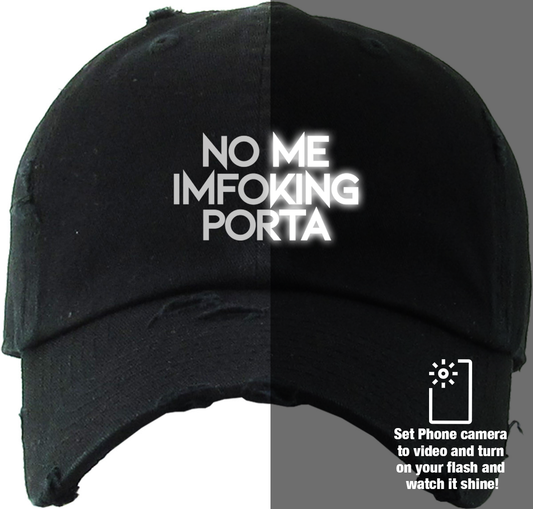 NO ME DISTRESSED DAD HAT